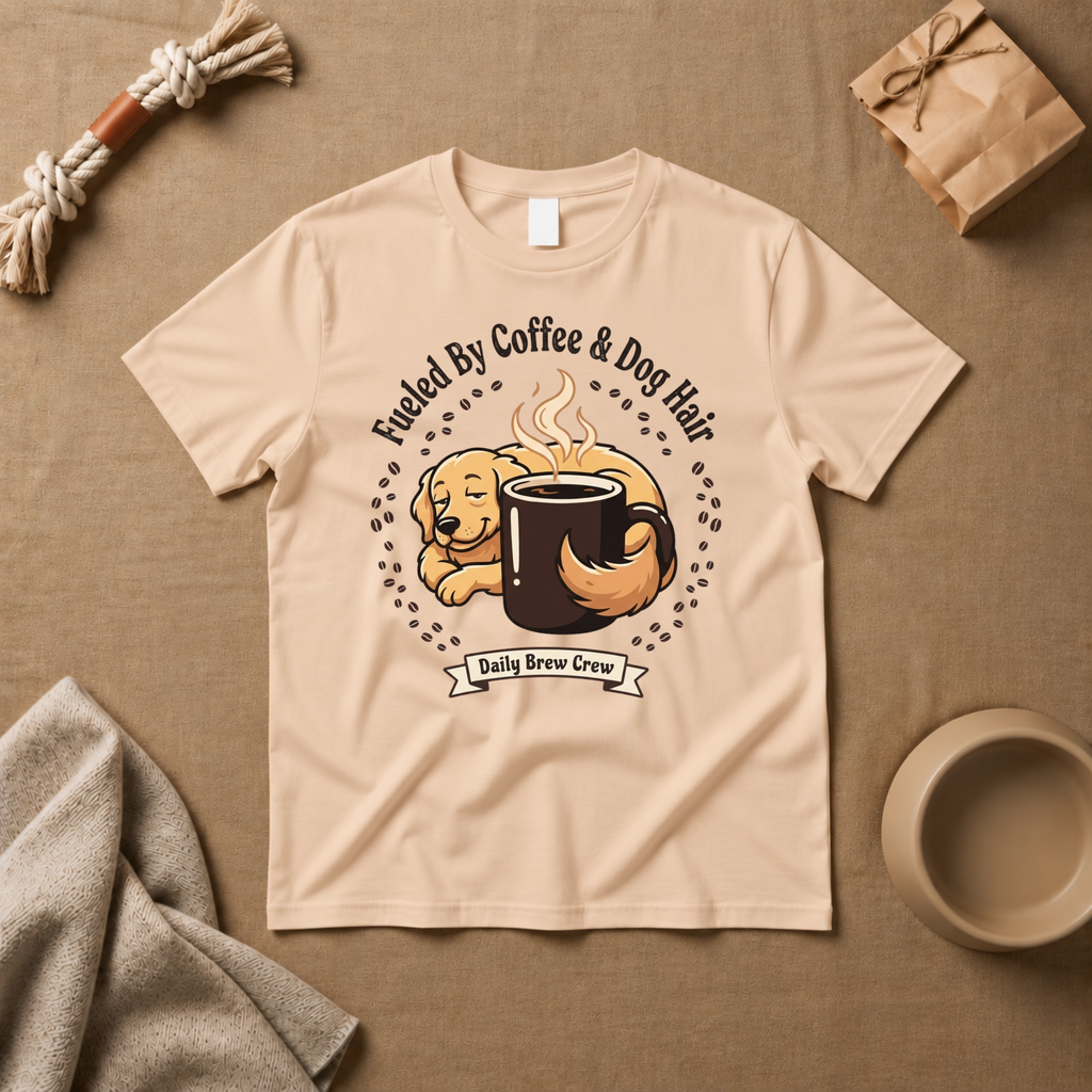 Fueled by Coffee And Dog Hair T-Shirt