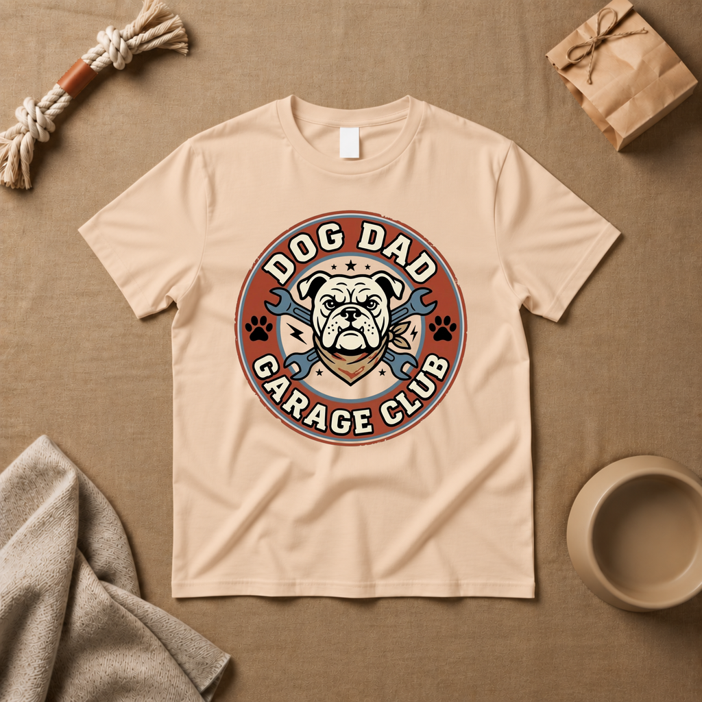 Dog Dad Garage Club T-shirts