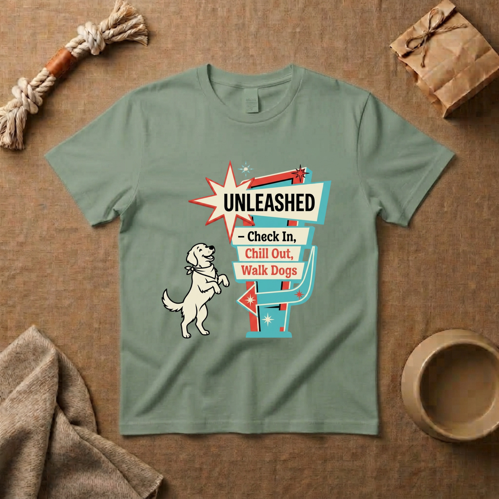 Check In, Chill Out, Walk Dog T-Shirt