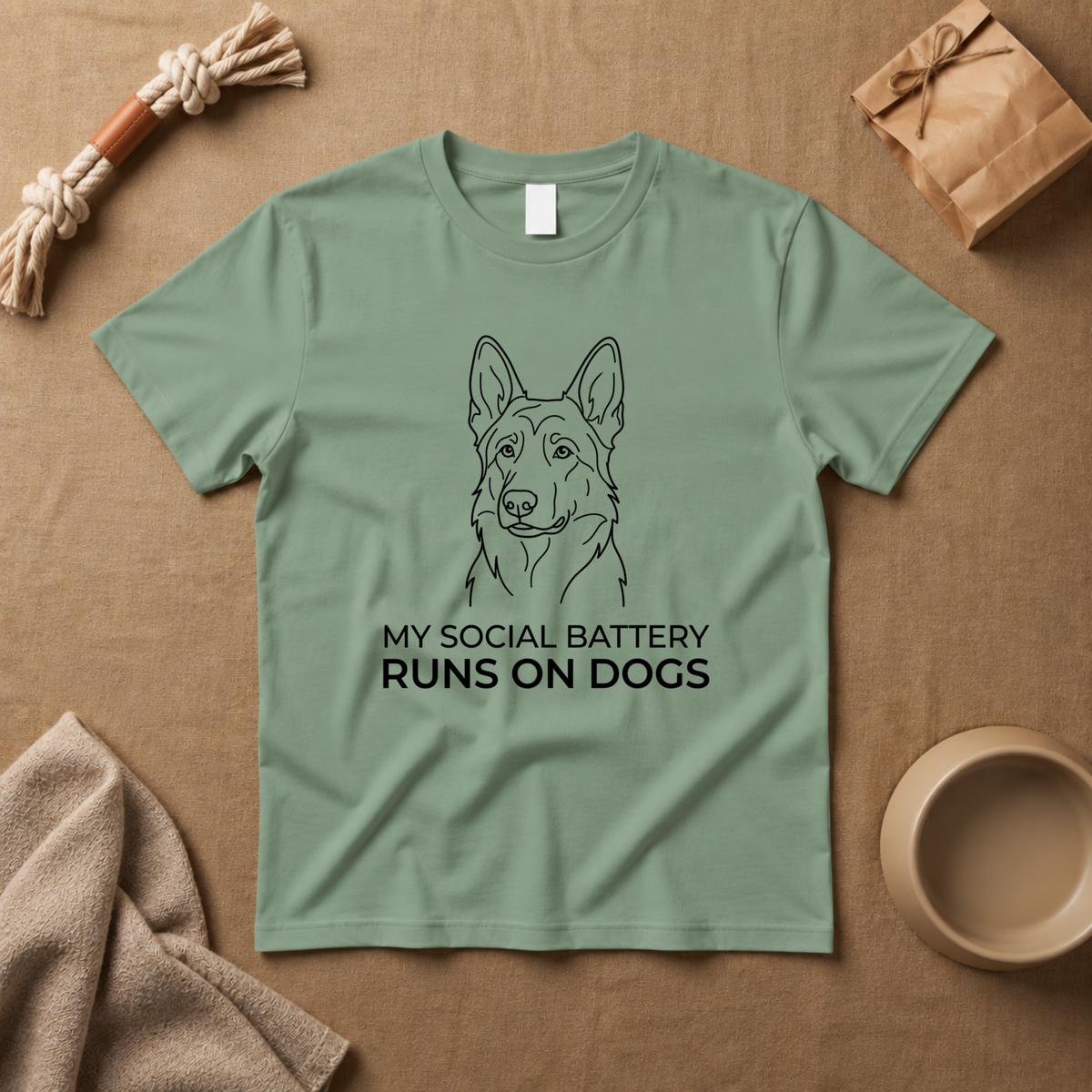 My Social Battery Runs On Dogs T-Shirt