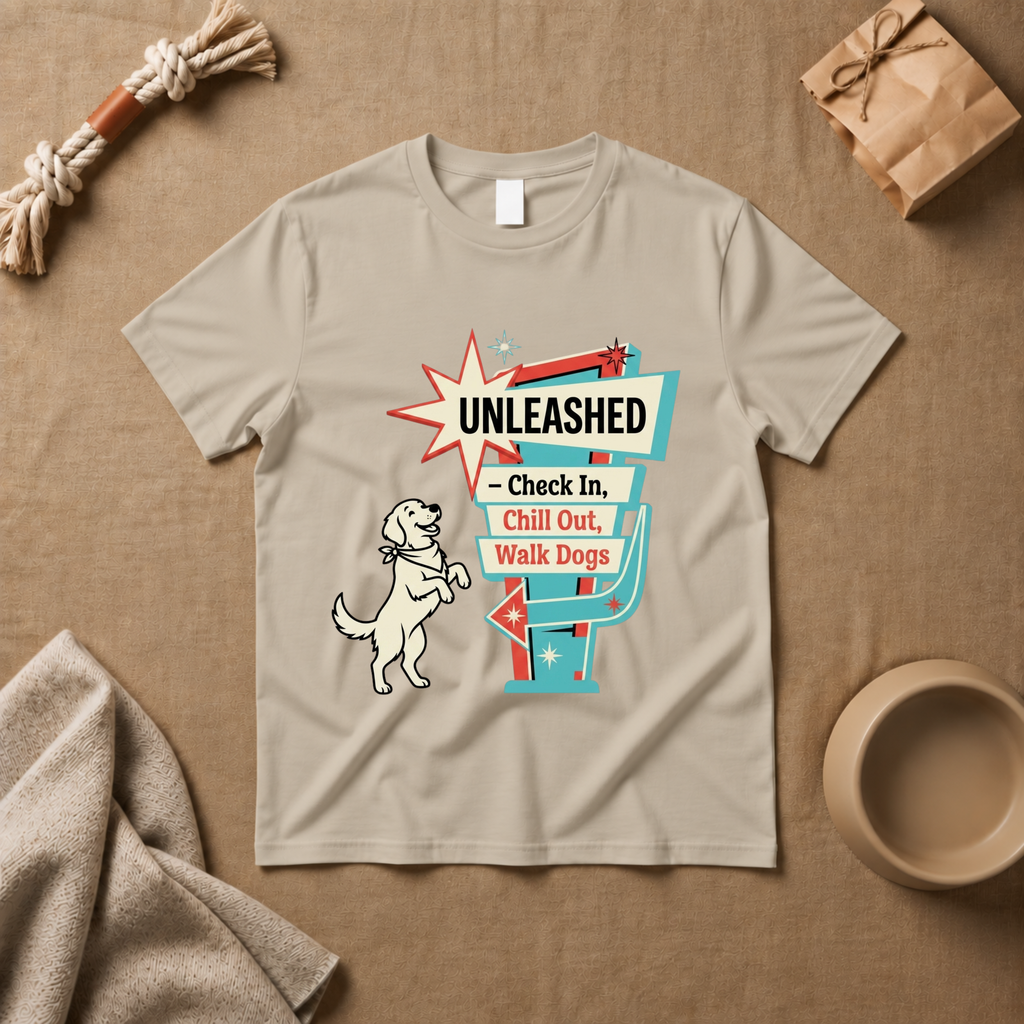 Check In, Chill Out, Walk Dog T-Shirt