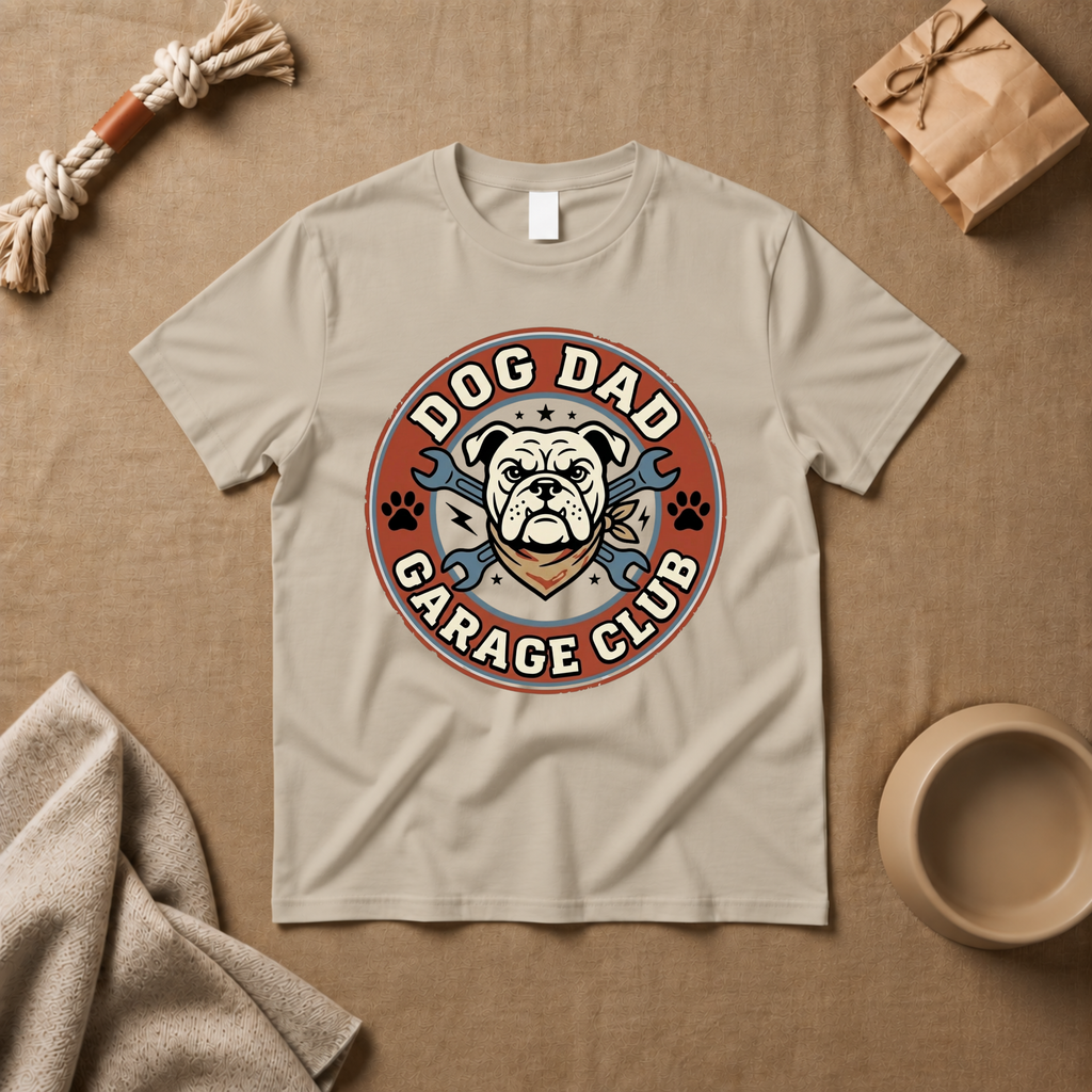 Dog Dad Garage Club T-shirts