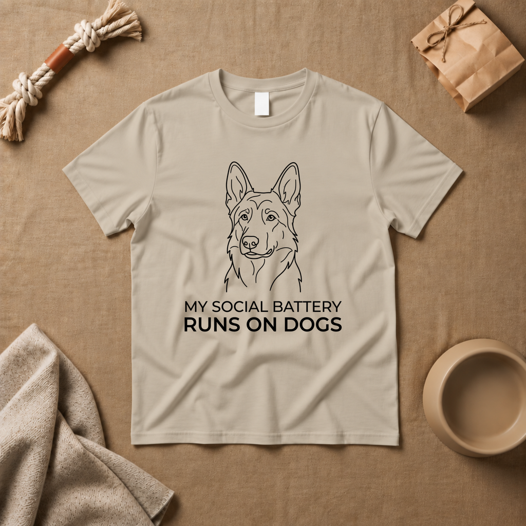 My Social Battery Runs On Dogs T-Shirt