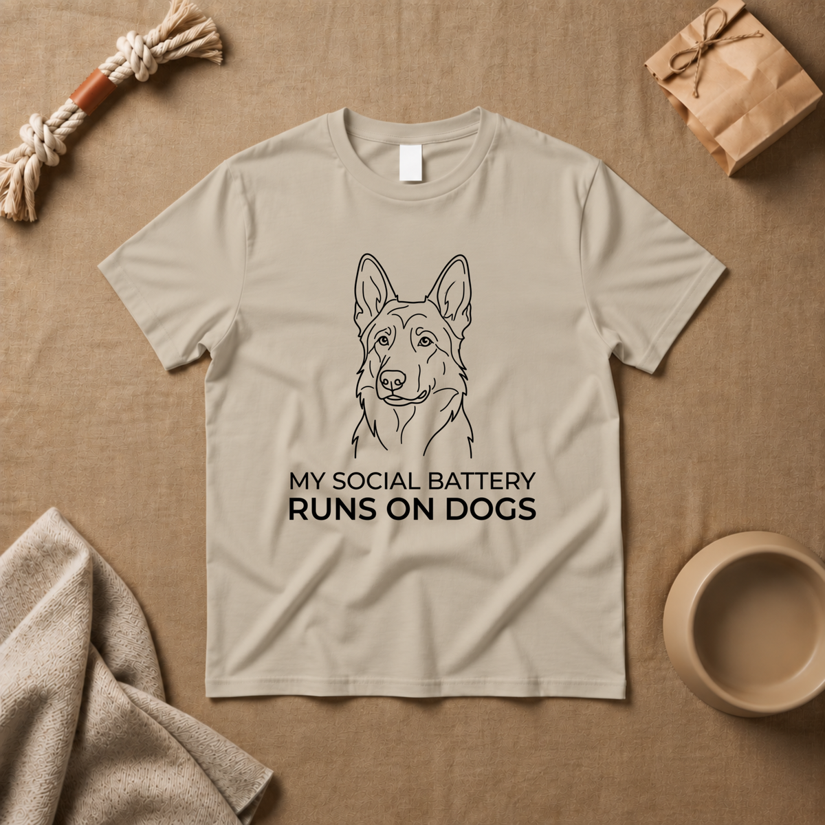 My Social Battery Runs On Dogs T-Shirt