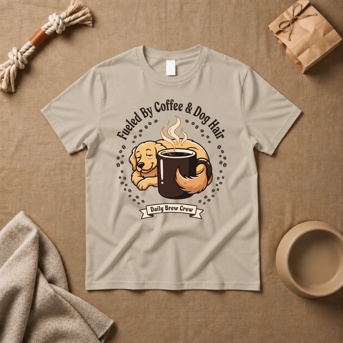 Fueled by Coffee And Dog Hair T-Shirt