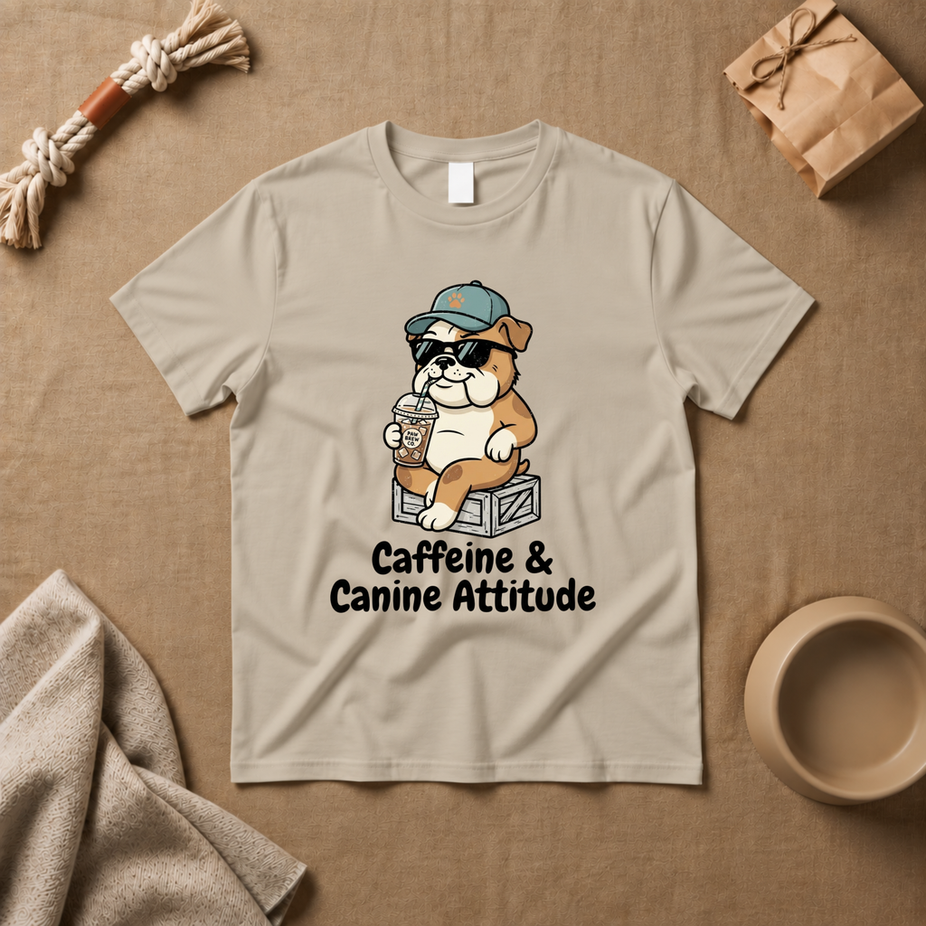 Caffeine & Canine Attitude T-Shirt