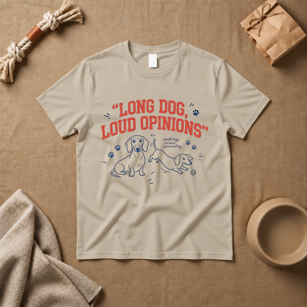 Long Dog Loud Opinions T-Shirt