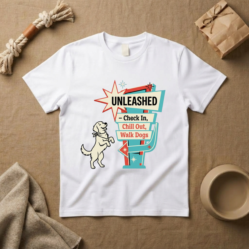 Check In, Chill Out, Walk Dog T-Shirt