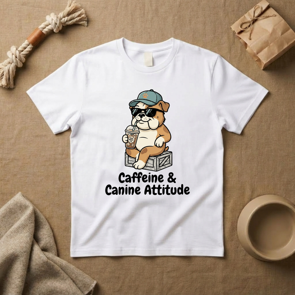 Caffeine & Canine Attitude T-Shirt