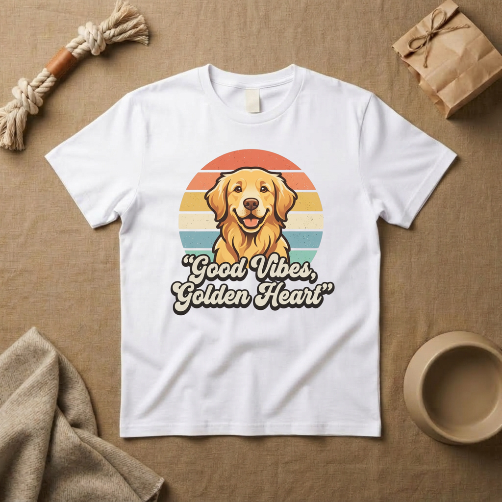 Good Vibes, Golden Heart T-Shirt