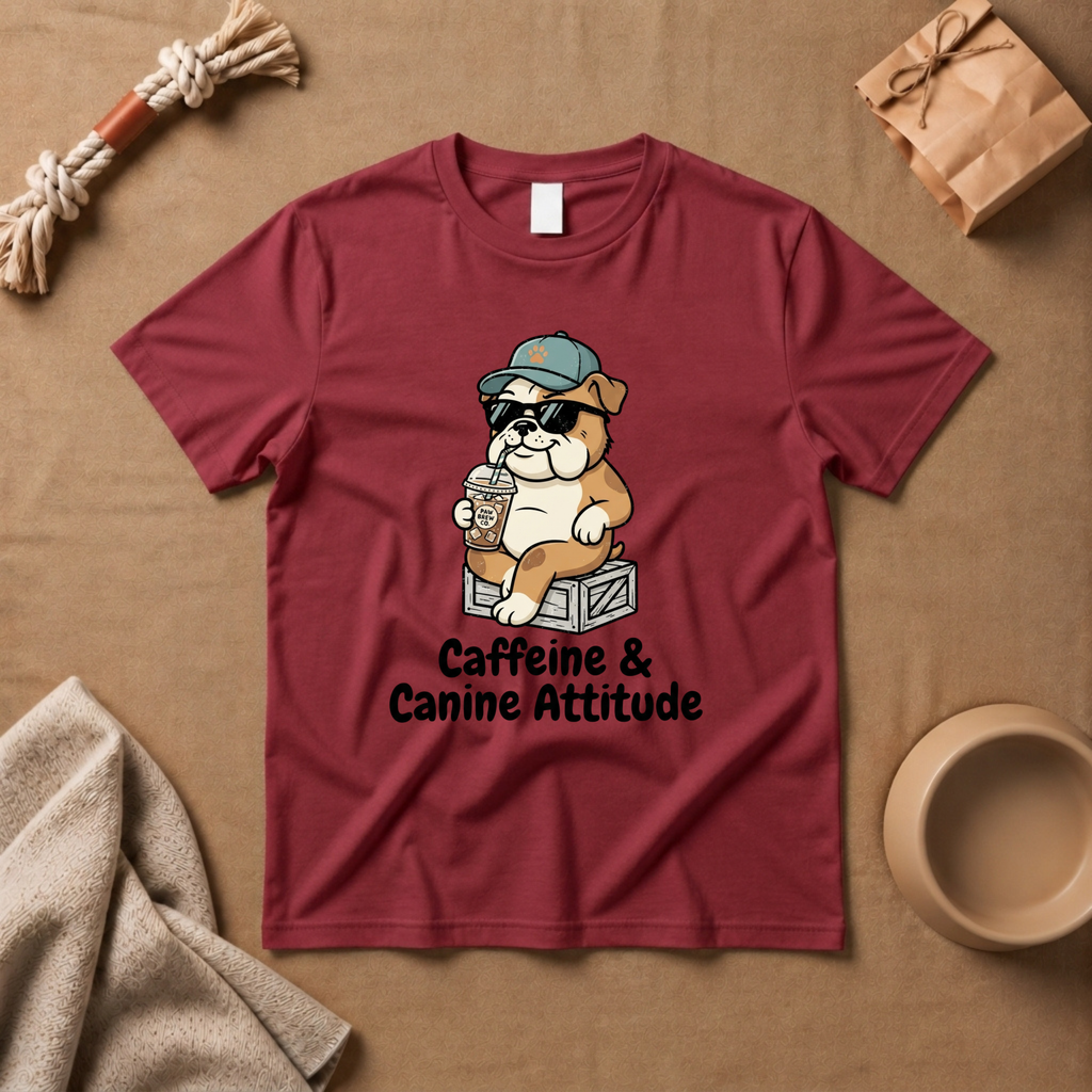 Caffeine & Canine Attitude T-Shirt