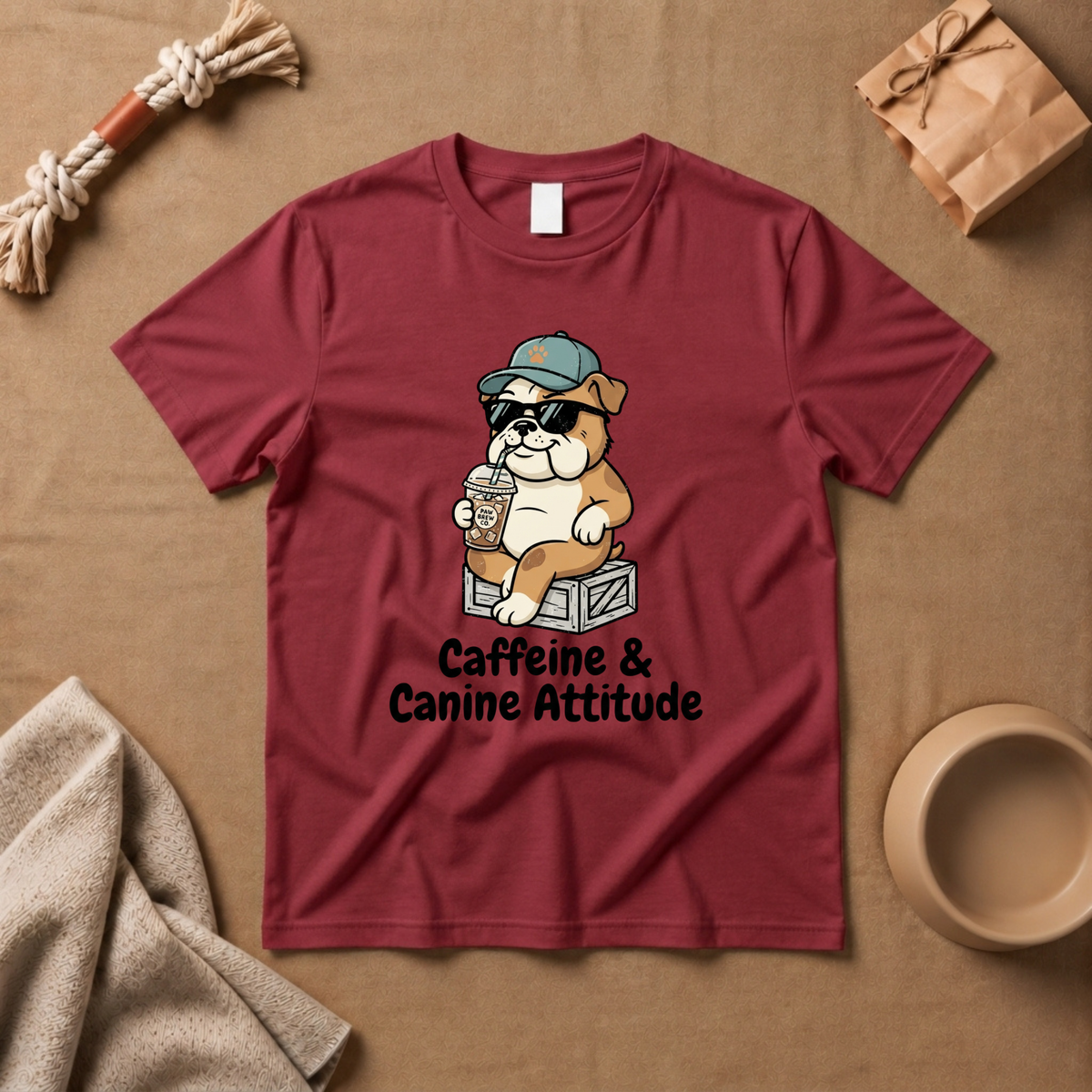 Caffeine & Canine Attitude T-Shirt