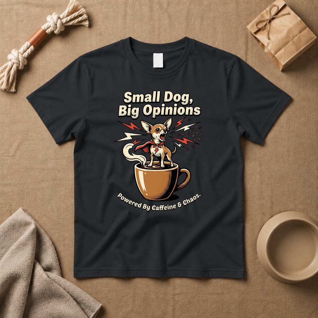 Small Dog, Big Opinions T-Shirt
