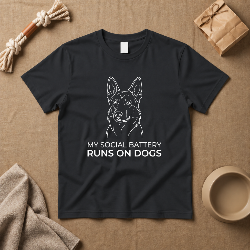 My Social Battery Runs On Dogs T-Shirt