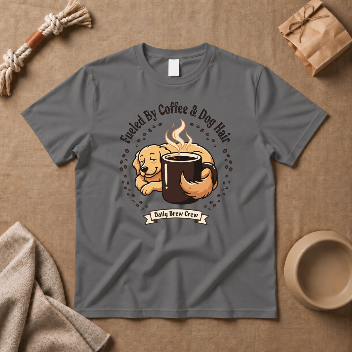 Fueled by Coffee And Dog Hair T-Shirt