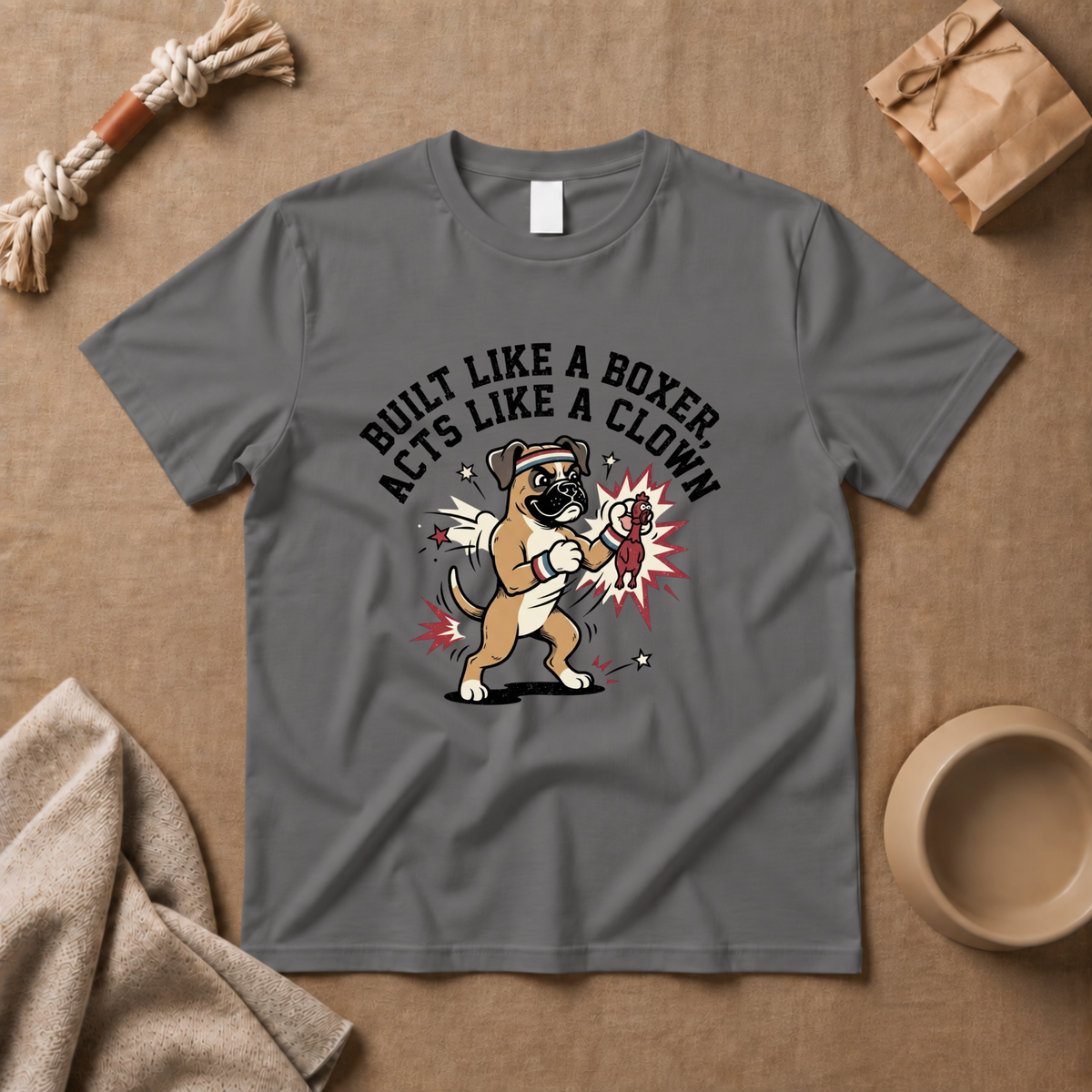 Built Like A Boxer Acts Like A Clown T-Shirt