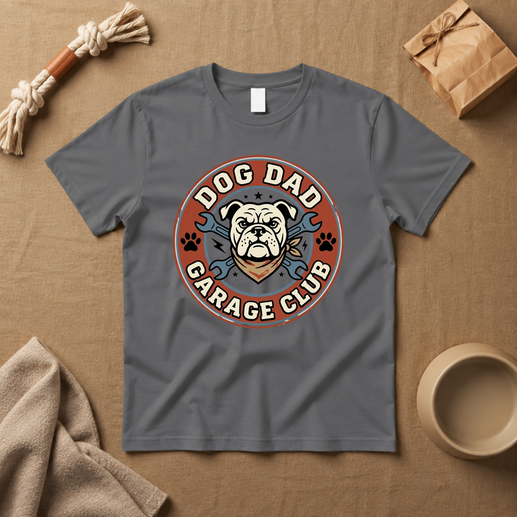 Dog Dad Garage Club T-shirts