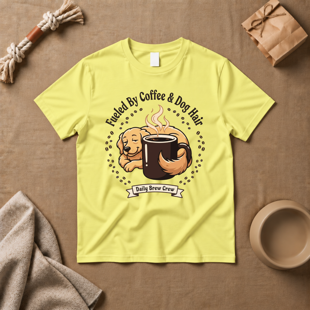 Fueled by Coffee And Dog Hair T-Shirt