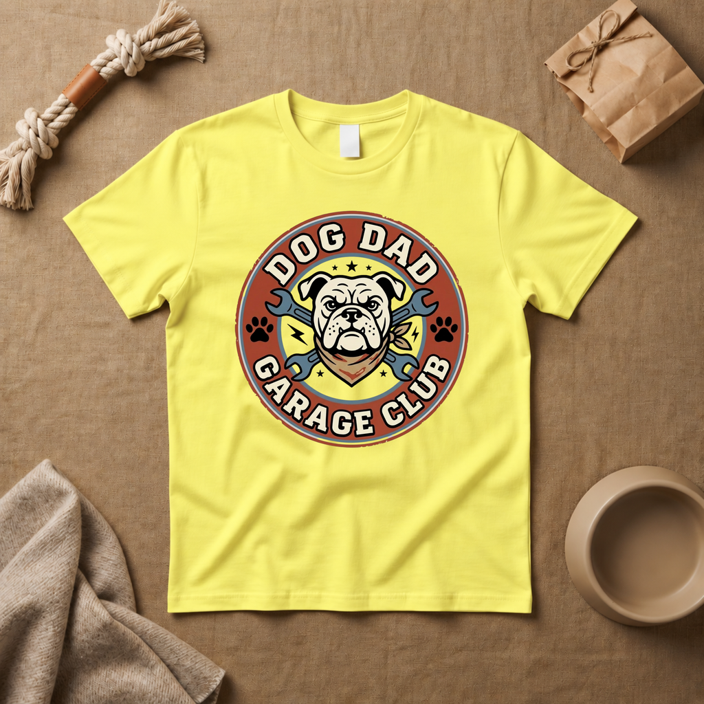Dog Dad Garage Club T-shirts