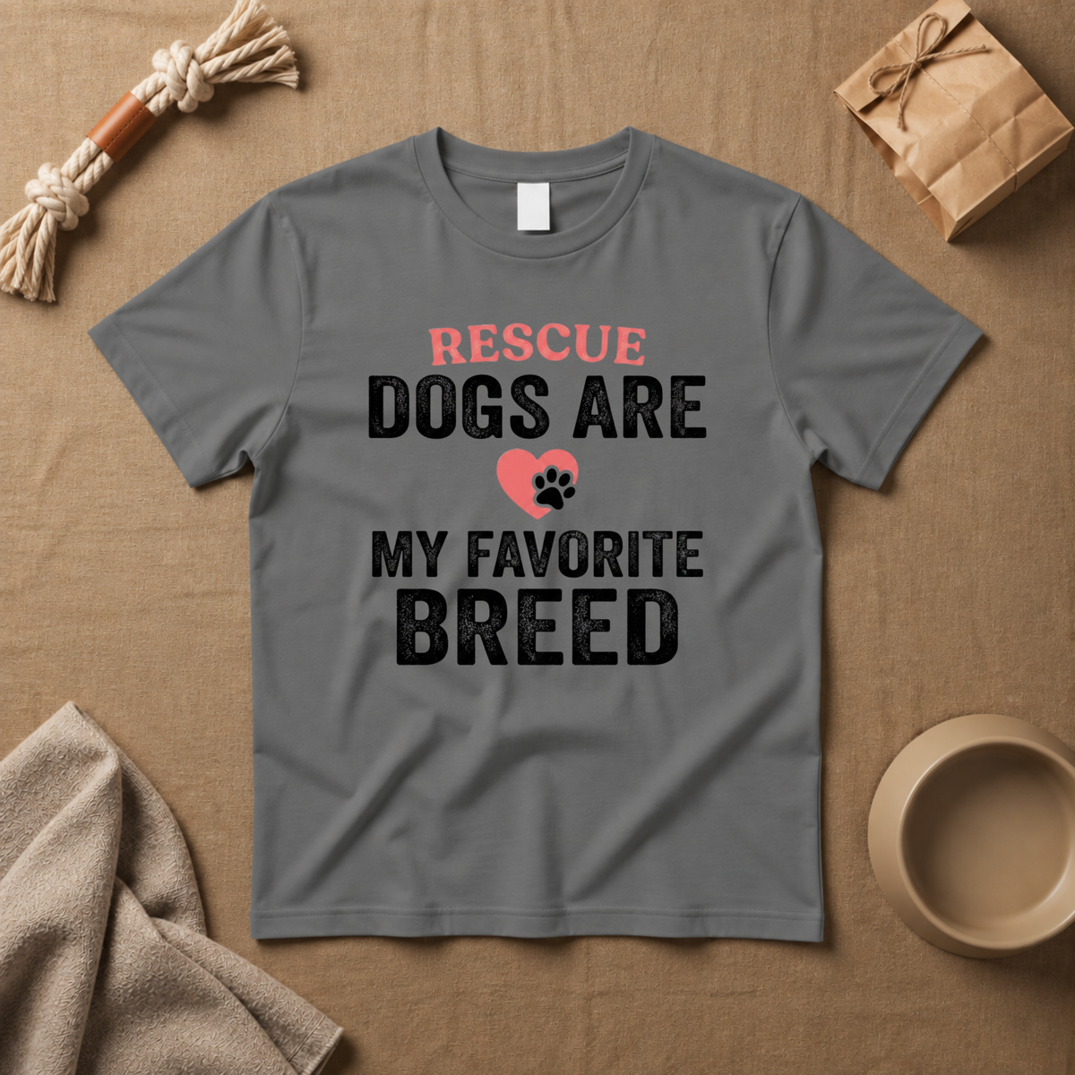 Resque Dog Are My Favourite Breed T-Shirt