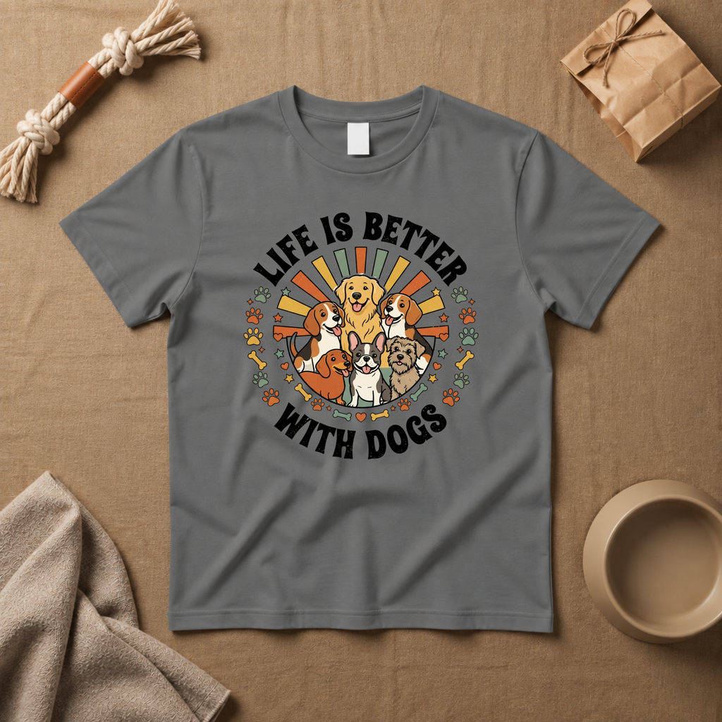Life Is Better With Dogs T-Shirt