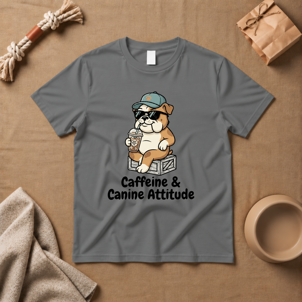 Caffeine & Canine Attitude T-Shirt