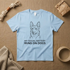 My Social Battery Runs On Dogs T-Shirt