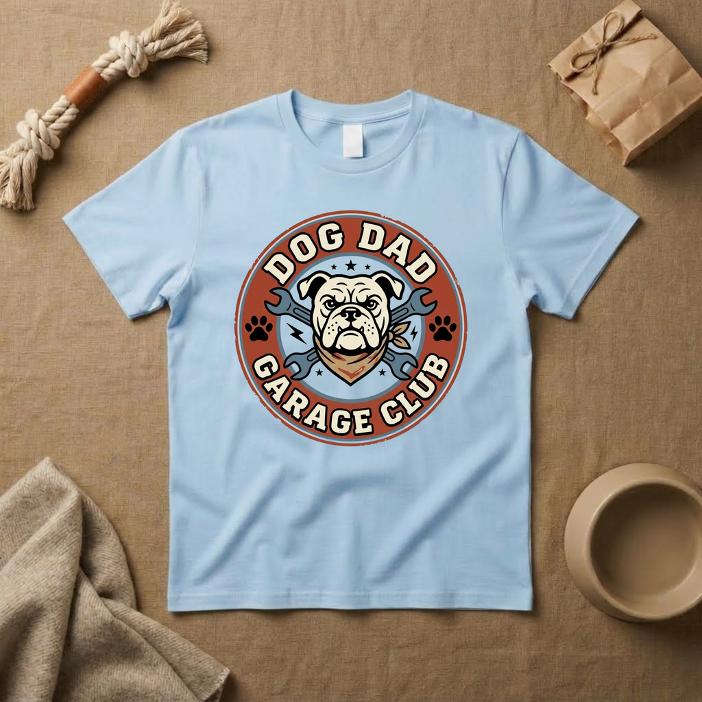 Dog Dad Garage Club T-shirts