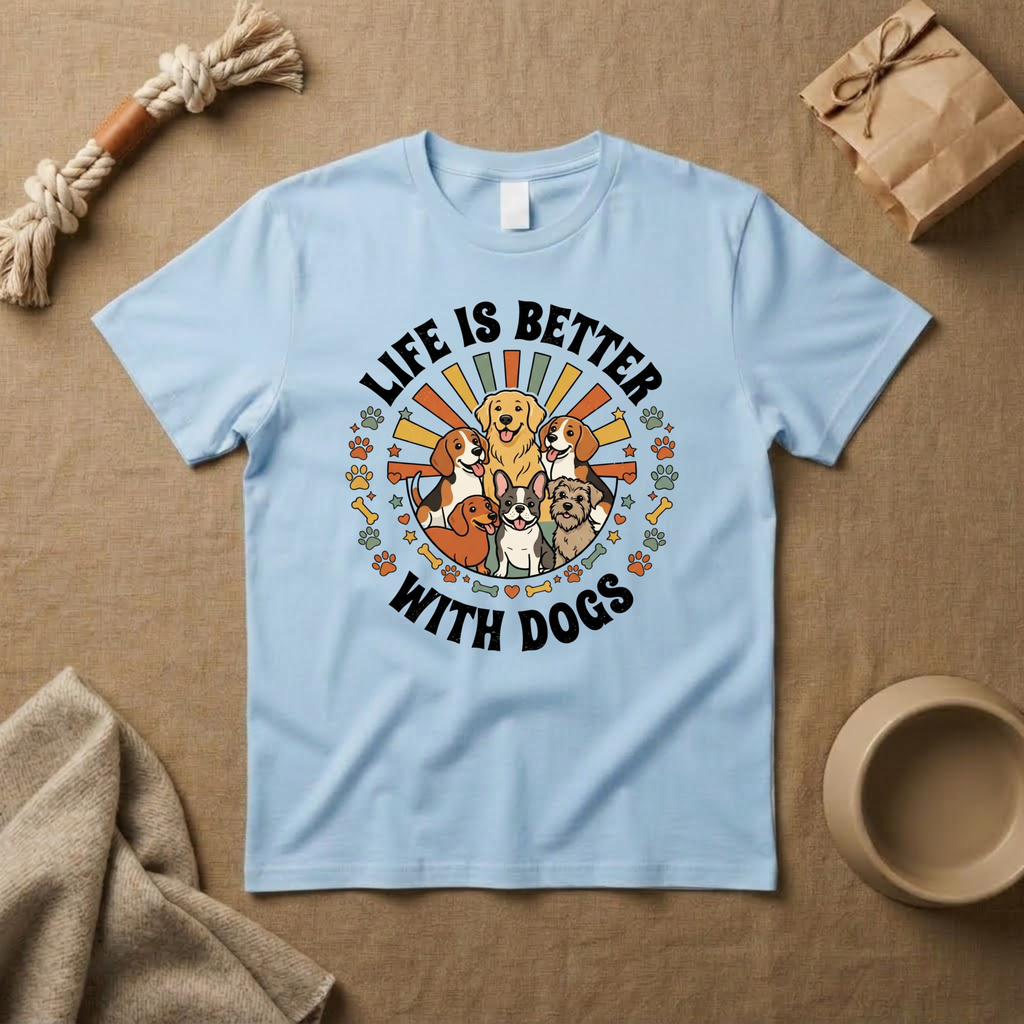 Life Is Better With Dogs T-Shirt