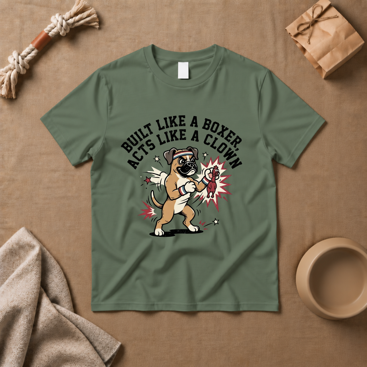 Built Like A Boxer Acts Like A Clown T-Shirt