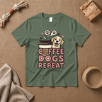 Coffee Dogs Repeat T-Shirt