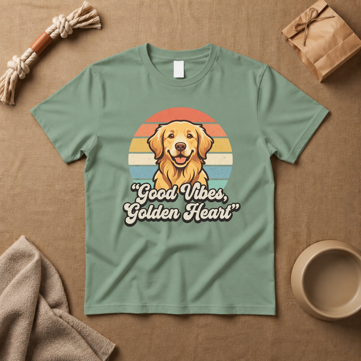 Good Vibes, Golden Heart T-Shirt