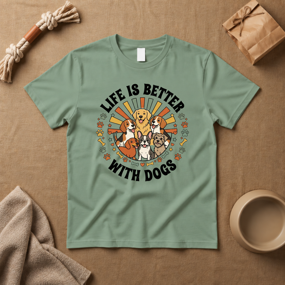 Life Is Better With Dogs T-Shirt