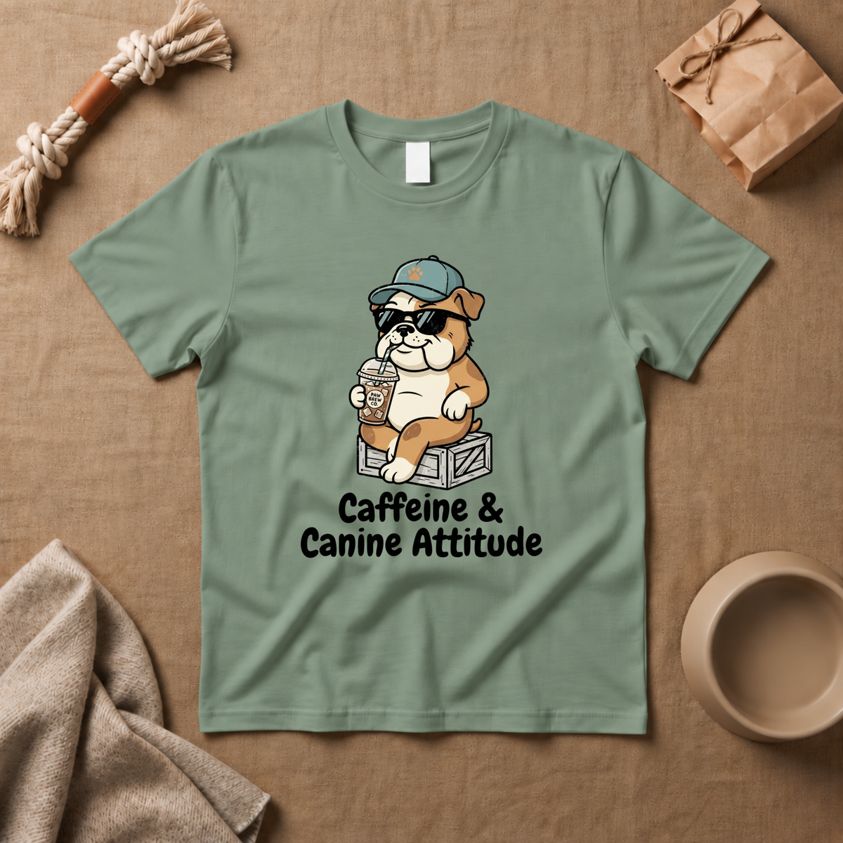 Caffeine & Canine Attitude T-Shirt