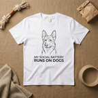 My Social Battery Runs On Dogs T-Shirt